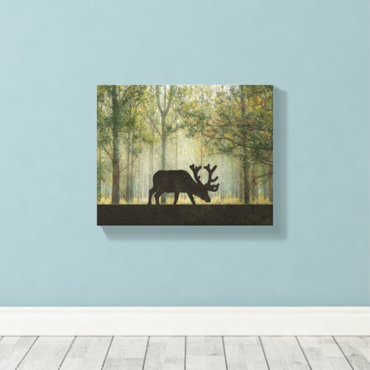 Losse in de illustratie van het bos canvas afdruk (Insitu (Houten vloer))