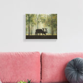 Losse in de illustratie van het bos canvas afdruk (Insitu (Woonkamer))