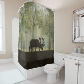 Losse in de illustratie van het bos douchegordijn (In situ)