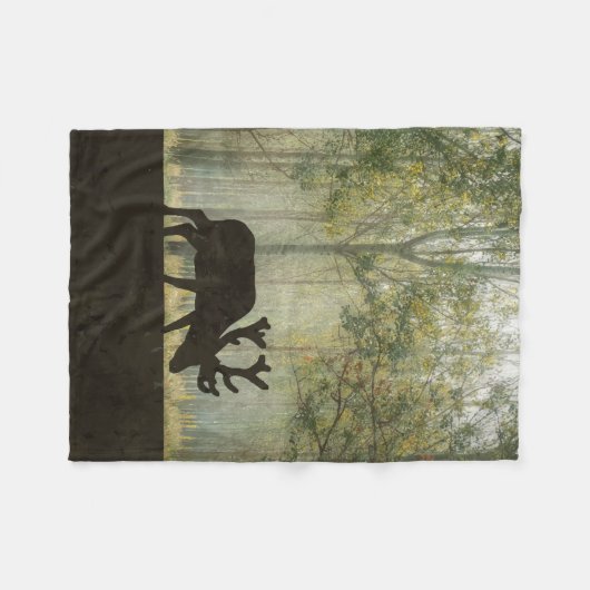 Losse in de illustratie van het bos fleece deken (Voorkant (Horizontaal))