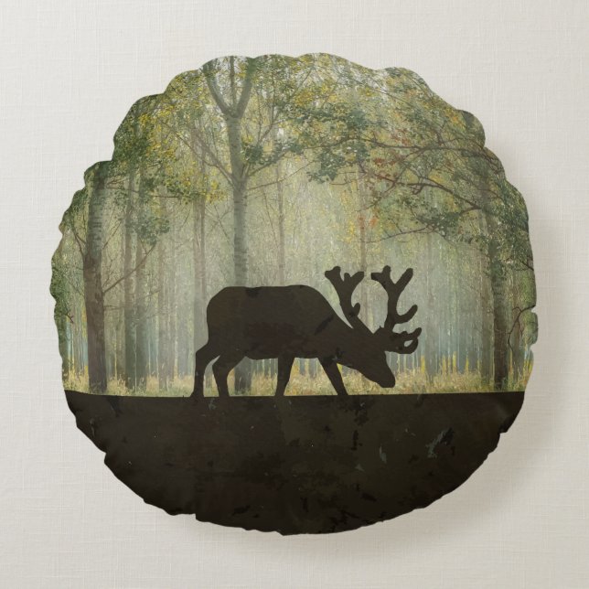 Losse in de illustratie van het bos rond kussen (Voorkant)