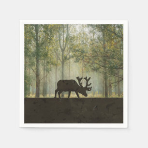 Losse in de illustratie van het bos servet