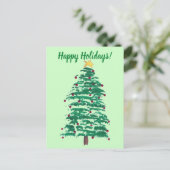 Losse kerstboom Prettige feestdagen (Staand voorkant)