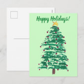 Losse kerstboom Prettige feestdagen (Voorkant / Achterkant)