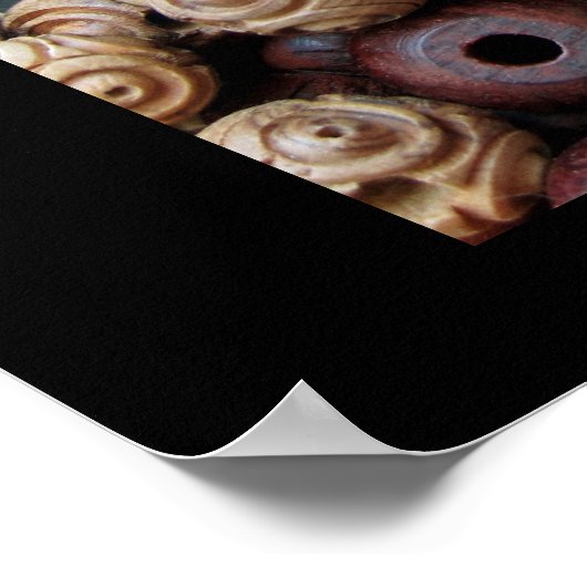 Losse kralen -  hout poster (Hoek)