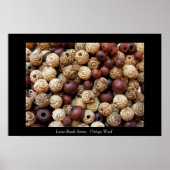 Losse kralen -  hout poster (Voorkant)