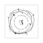 Losse krans monogram | Rubberstempel (Afrduk)