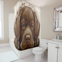 Losse labrador Shower Curtain Douchegordijn