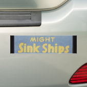 Losse Lips kan gooien Scheepsschepen Bumpersticker (Op auto)