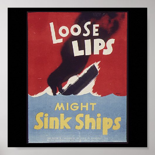Losse Lips kan gooien Scheepsschepen Poster (Voorkant)