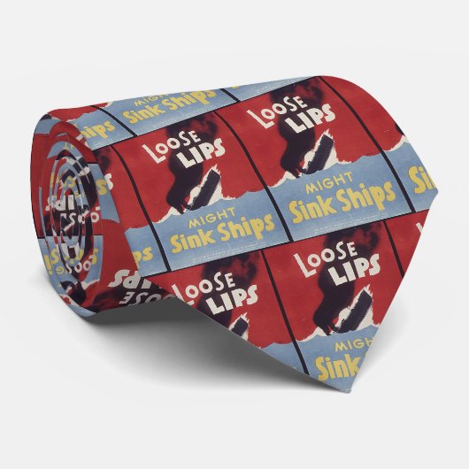 Losse Lips kan gooien Scheepsschepen Stropdas (Opgerold)