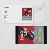 Losse Lips kan Visitekaartjes gooien (Voorkant / Achterkant)