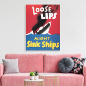 Losse Lips kunnen inktschepen gebruiken Canvas Afdruk (Insitu (Woonkamer))