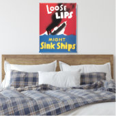 Losse Lips kunnen inktschepen gebruiken Canvas Afdruk (Insitu (Slaapkamer))