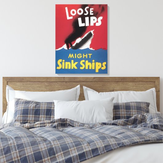 Losse Lips kunnen inktschepen gebruiken Canvas Afdruk (Insitu (Slaapkamer))
