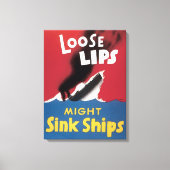 Losse Lips kunnen inktschepen gebruiken Canvas Afdruk (Voorkant)