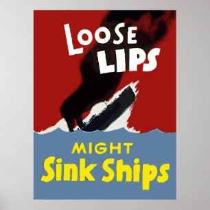 Losse Lips kunnen inktschepen gebruiken Poster
