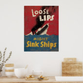 Losse Lips kunnen inktschepen gebruiken Poster (Keuken)