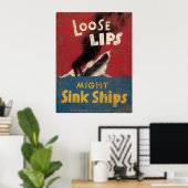 Losse Lips kunnen inktschepen gebruiken Poster (Thuiskantoor)