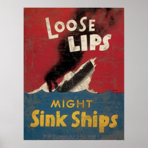 Losse Lips kunnen inktschepen gebruiken Poster