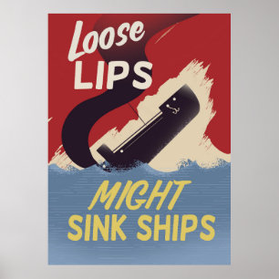 Losse Lips kunnen inktschepen gebruiken Poster