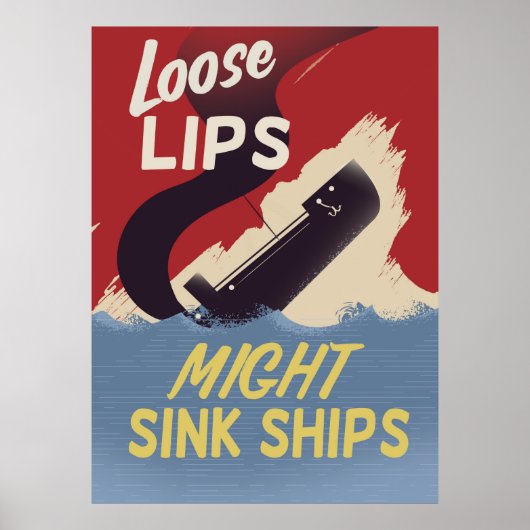 Losse Lips kunnen inktschepen gebruiken Poster (Voorkant)