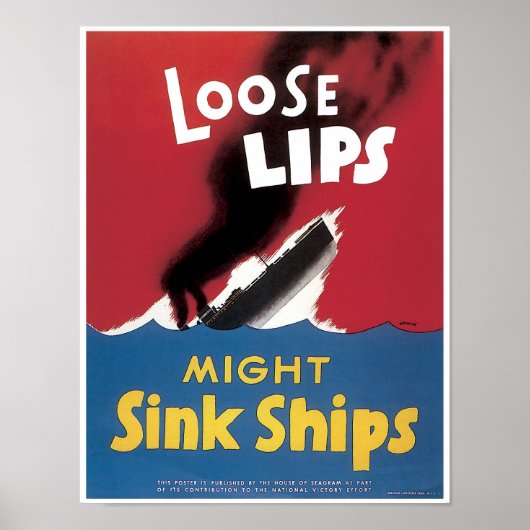 Losse Lips kunnen inktschepen gebruiken Poster (Voorkant)