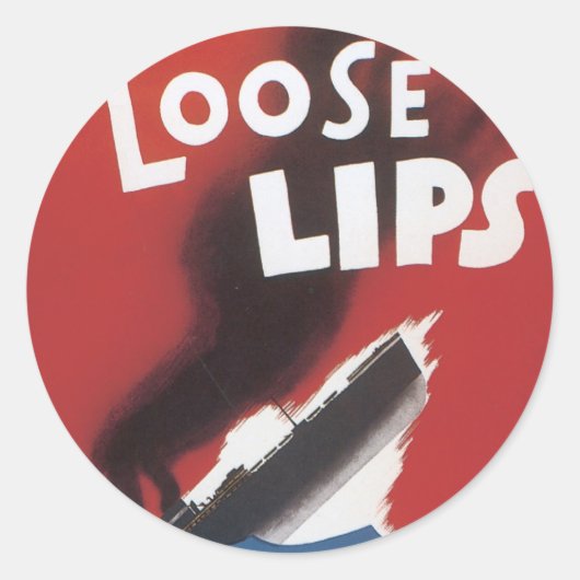 Losse Lips kunnen inktschepen gebruiken Ronde Sticker (Voorkant)