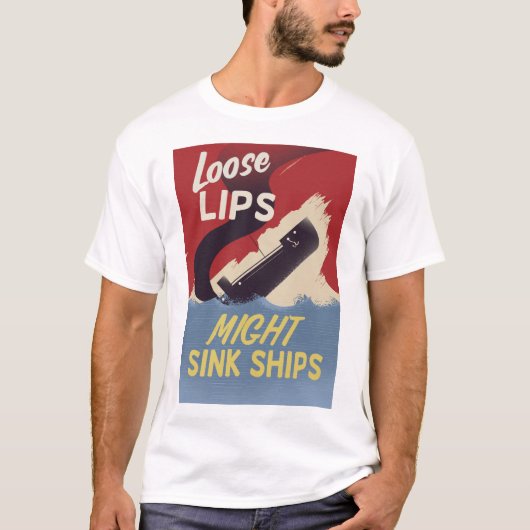 Losse Lips kunnen inktschepen gebruiken T-shirt (Voorkant)