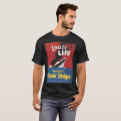 Losse Lips Sink verscheept Tweede Wereldoorlog T-shirt (Voorkant volledig)