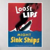 Losse Lips WWII Poster (Voorkant)
