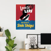 Losse Lips WWII Poster (Thuiskantoor)