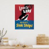 Losse Lips WWII Poster (Keuken)