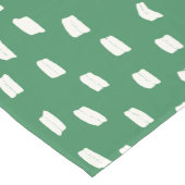 Losse Mark Leaf Groen Warm Wit Korte Tafelloper (Hoek)