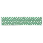 Losse Mark Leaf Groen Warm Wit Korte Tafelloper (Horizontaal)