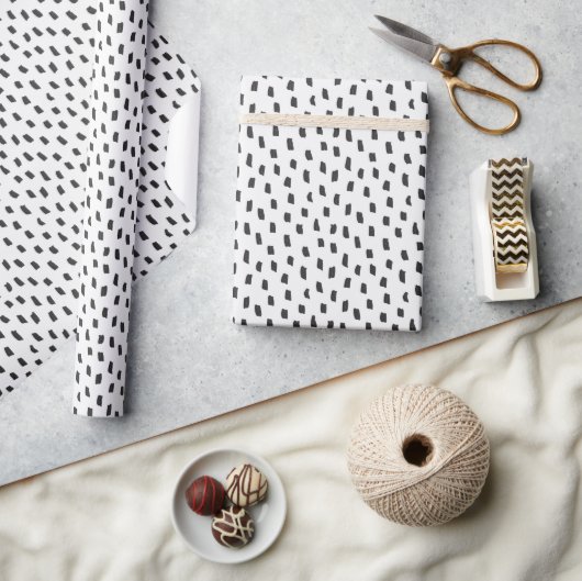Losse Mark Zwart & Wit Cadeaupapier (Crafts)