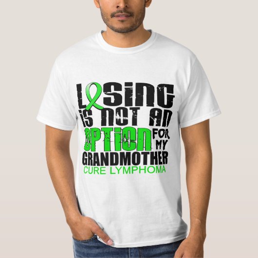 Losse niet optioneel Lymphoma Grandmoeder T-shirt (Voorkant)