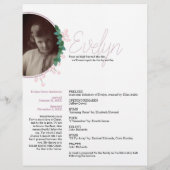 Losse One Memorial Service Programme Flyer (Achterkant)