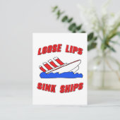 Losse oplichtschepen briefkaart (Staand voorkant)