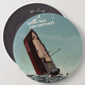 Losse praat kost levens WW2-poster Ronde Button 6,0 Cm (Voorkant /achterkant)