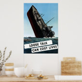 Losse praatjes kunnen levens kosten poster (Keuken)