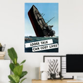 Losse praatjes kunnen levens kosten poster (Thuiskantoor)