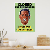 Losse praatjes kunnen levens kosten poster (Keuken)