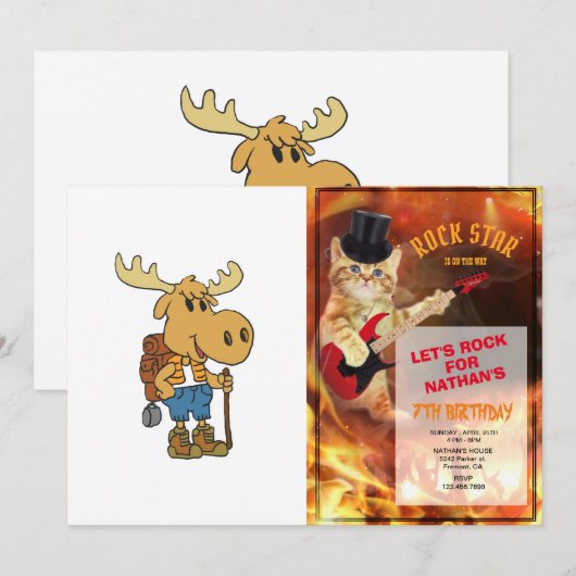 Losse reiziger met rugzak | Achterkleur kiezen Kaart (Voorkant / Achterkant)