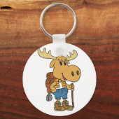 Losse reiziger met rugzak | Achterkleur kiezen Sleutelhanger (Voorkant)