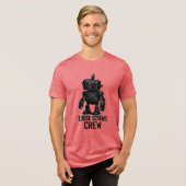 Losse Schroeven Bemanning – Grunge Cyberpunk Robot Tri-Blend Shirt (Voorkant volledig)