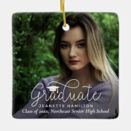 Losse Script dubbelzijdig foto Afstuderen Keramisch Ornament