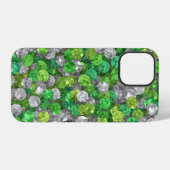 Losse Smaragd Edelstenen iPhone Hoesje (Achterkant horizontaal)