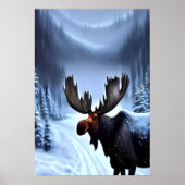Losse sneeuw in de winter | AI Art Poster (Voorkant)