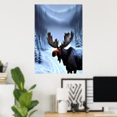 Losse sneeuw in de winter | AI Art Poster (Thuiskantoor)